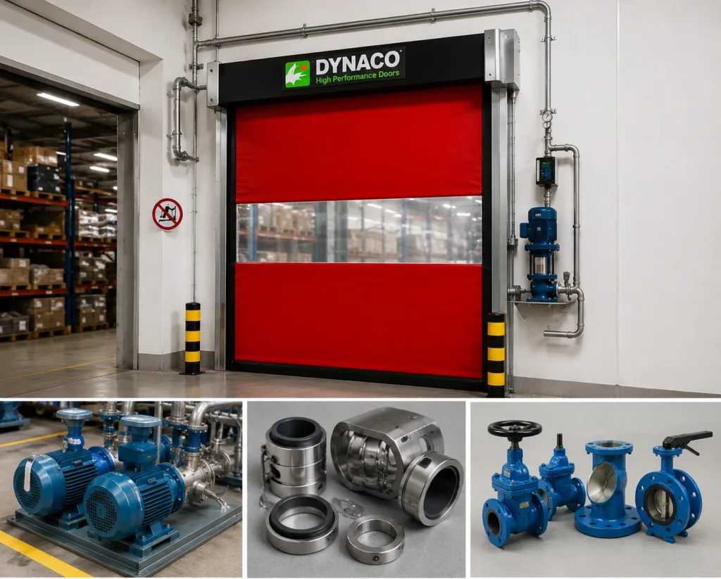 Puerta rápida Dynaco y soluciones industriales para automatización y mantenimiento industrial guatemala.