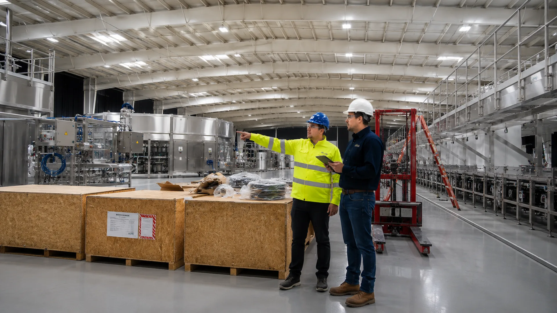 Ingenieros industriales evaluando equipos y procesos en planta para identificar soluciones técnicas y optimizar operaciones industriales.