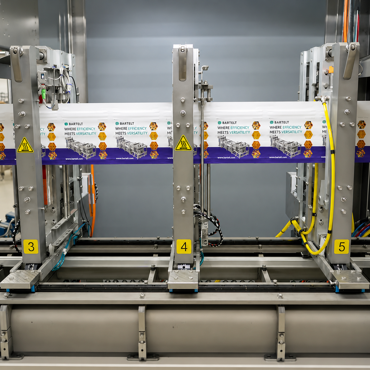 Sistema de cartoning Bartelt para empaque industrial y manejo de componentes de encartonado gestionado por Grupo Amarel