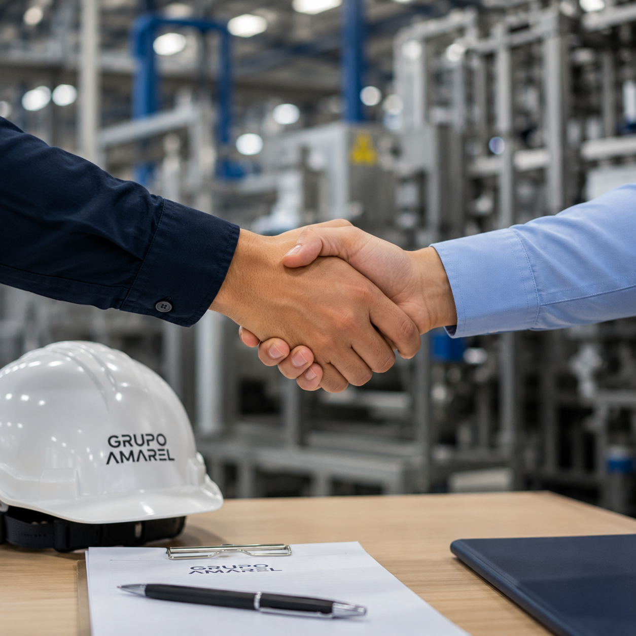 Profesionales estableciendo una relación de confianza para el desarrollo de soluciones industriales y proyectos técnicos.