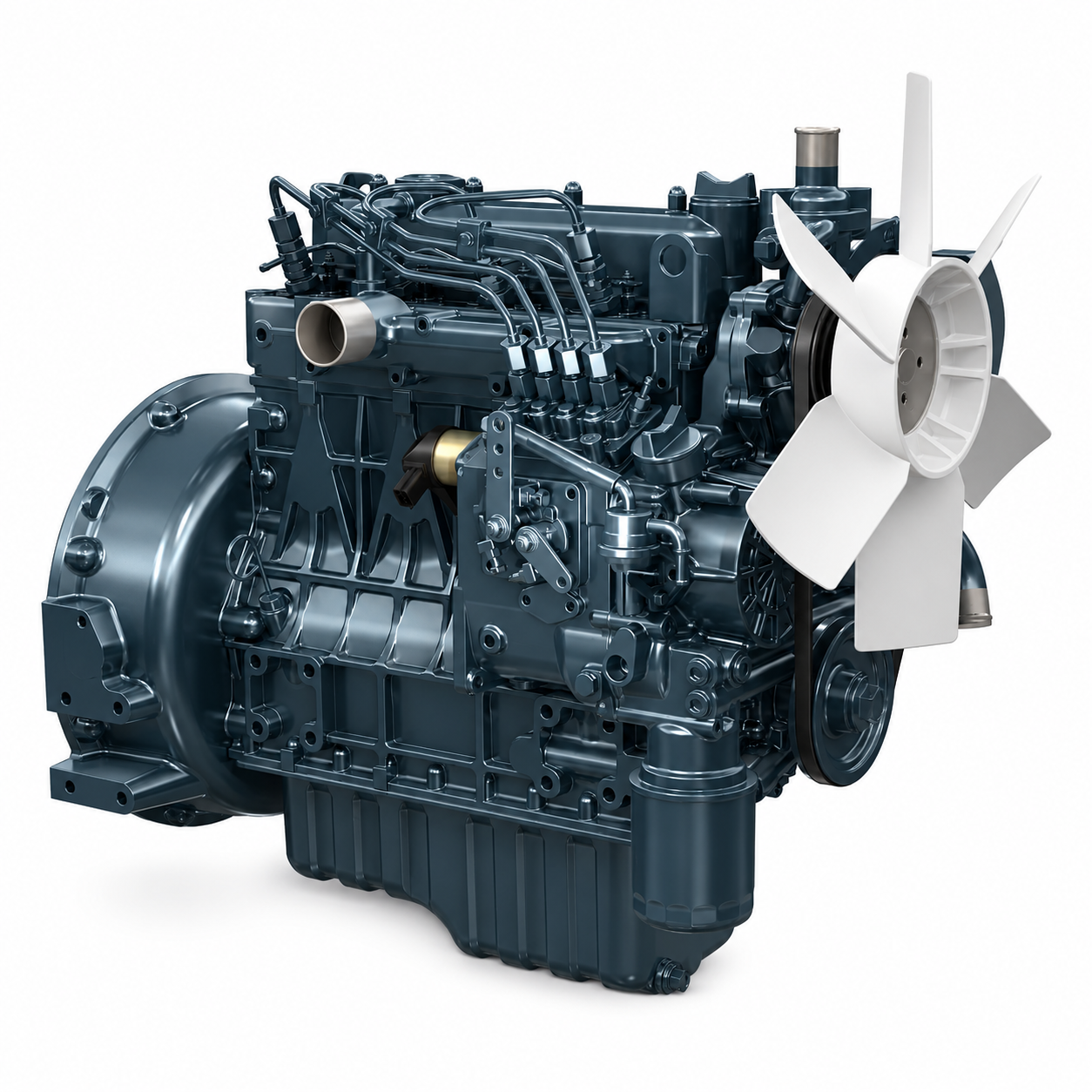 Motor diésel industrial Kubota para maquinaria, generación de energía y aplicaciones de mantenimiento gestionado por Grupo Amarel