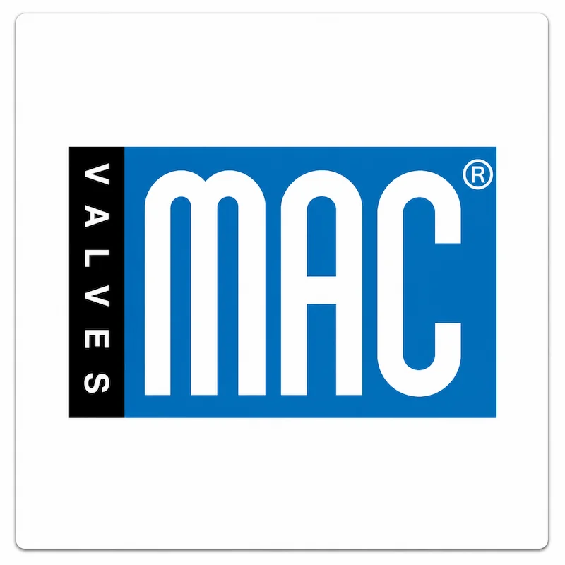MAC Valves marca especializada en válvulas neumáticas, control de aire y automatización industrial suministrada por Grupo Amarel